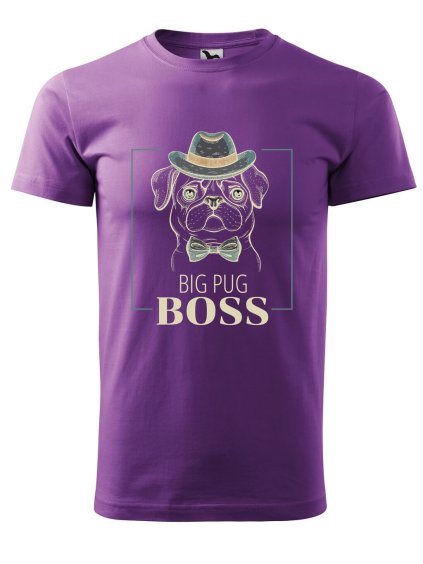 Pánské tričko s potiskem Big pug boss