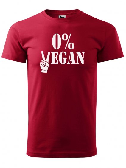 Pánské tričko s potiskem 0% VEGAN