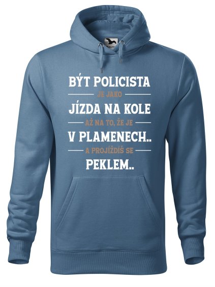 Pánská mikina s potiskem Být policista