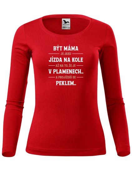 Dámské bavlněné triko Být máma