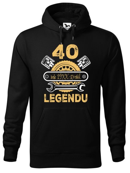 Pánská mikina s potiskem 40 let legenda