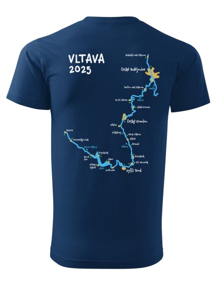 Pánské vodácké tričko s potiskem Vltava
