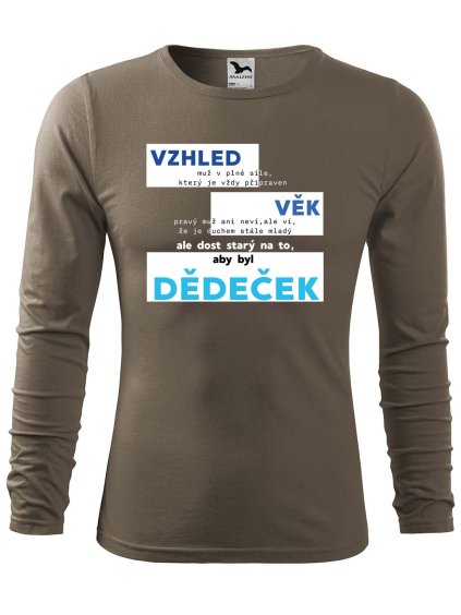 Pánské bavlněné triko Dědeček vzhled