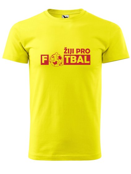 Pánské tričko s potiskem Žiji pro fotbal