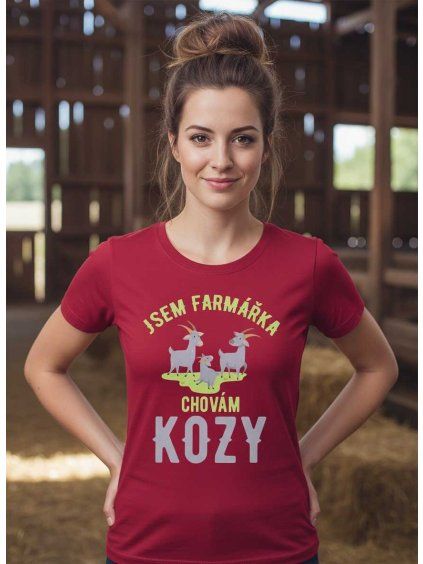 Dámské tričko chovám kozy