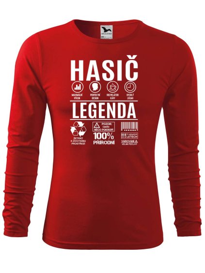 Pánské bavlněné triko Hasič legenda