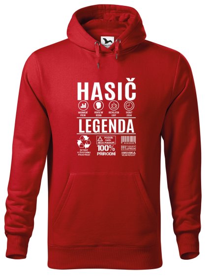 Pánská mikina s potiskem Hasič legenda