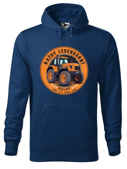 Pánská mikina s potiskem Legendární chlap traktor