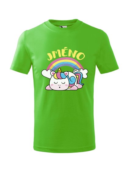 Dětské tričko se jménem Spící jednorožec