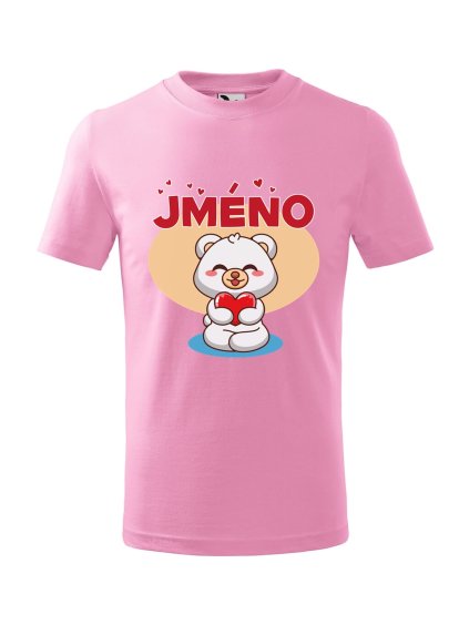 Dětské tričko se jménem Medvídek se srdcem
