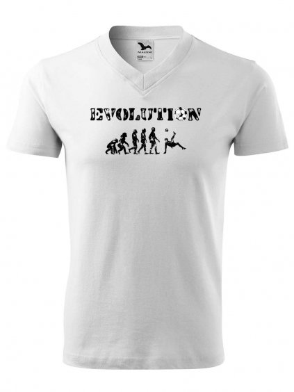 Pánské V tričko s potiskem Evoluce FOTBALISTY