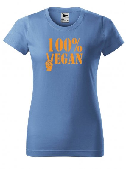 Dámské tričko 100% vegan oranžový potisk