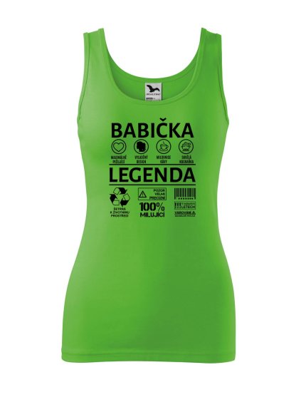Dámské tílko s potiskem Babička legenda
