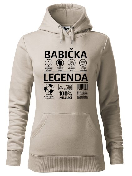Dámská mikina s potiskem Babička legenda