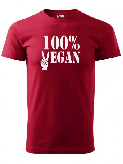 Pánské tričko 100% vegan s bílým potiskem