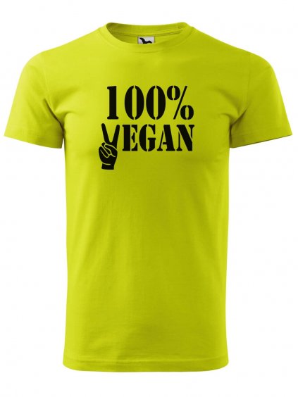Pánské tričko 100% vegan s černým potiskem