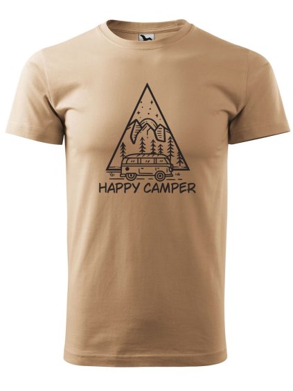 Pánské tričko s potiskem Happy camper