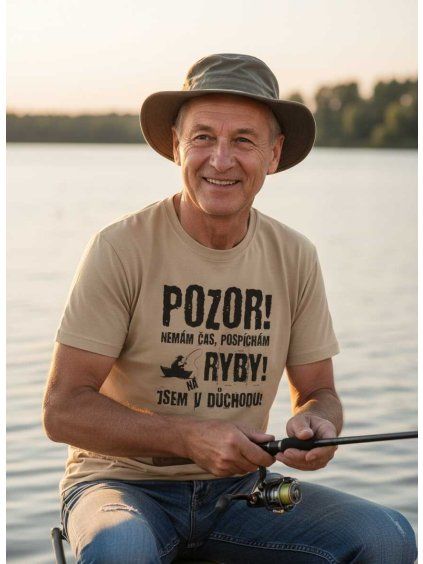 Pánské tričko důchodce ryby