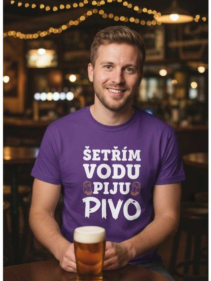 Pánské tričko šetřím vodu pivo