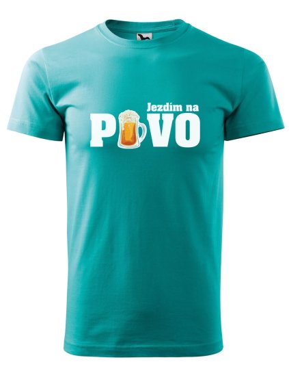 Pánské tričko s potiskem Jezdím na pivo