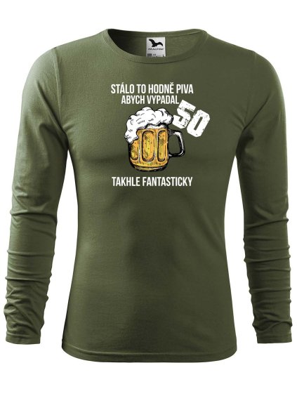 Pánské bavlněné triko Hodně piva
