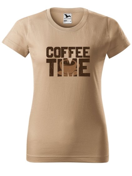 Dámské tričko s potiskem Coffee time