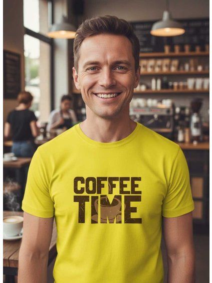 Dobrý triko pánské tričko Coffee time