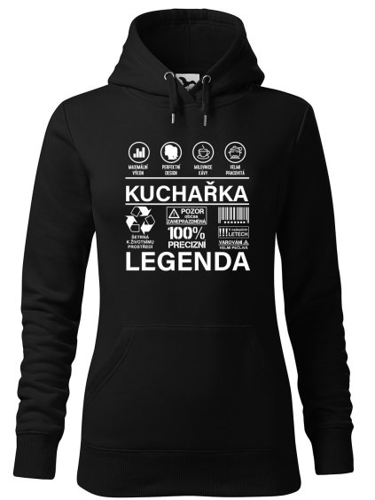 Dámská mikina s potiskem Kuchařka legenda