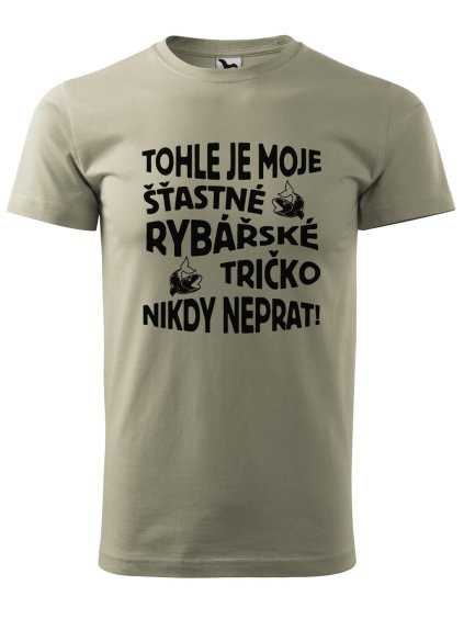 Pánské tričko s potiskem Šťastné rybářské tričko