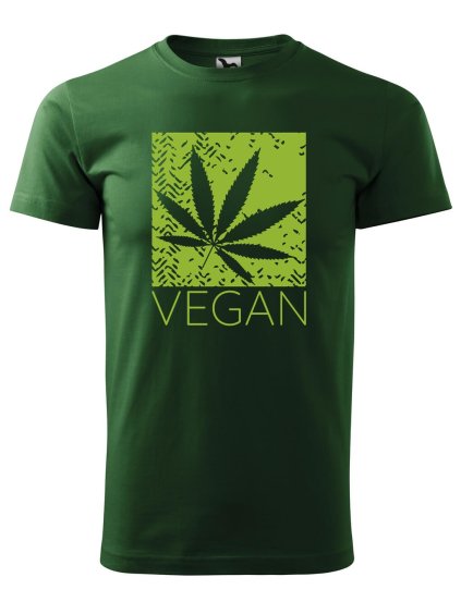 Pánské tričko s potiskem Vegan tráva