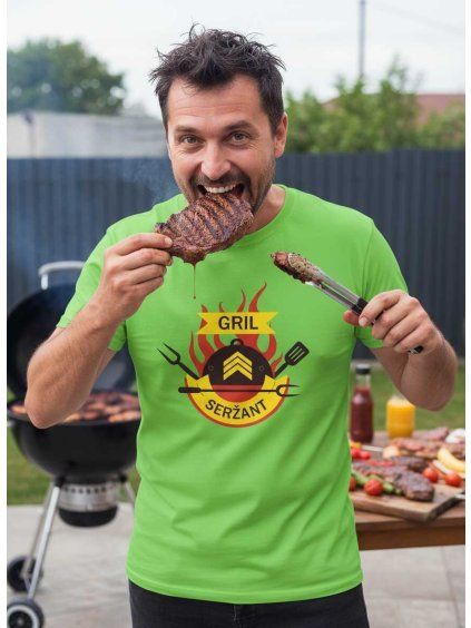 Dobrý triko pánské tričko Gril seržant