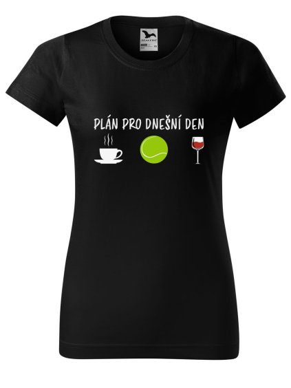 Dámské tričko s potiskem Denní plán tenis