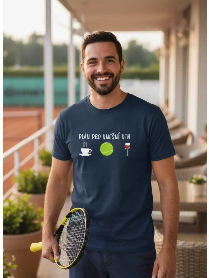 Dobrý triko pánské tričko denní plán tenis