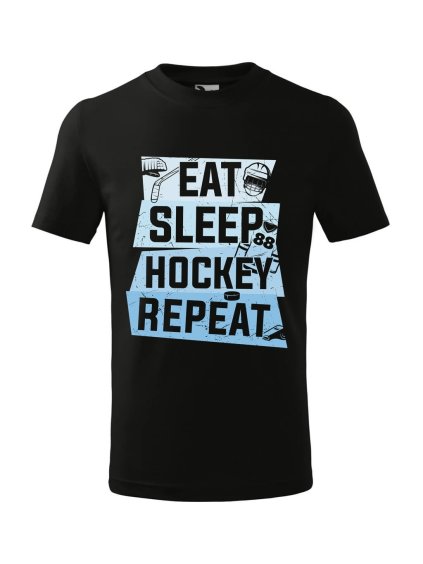 Dětské tričko Eat sleep hockey