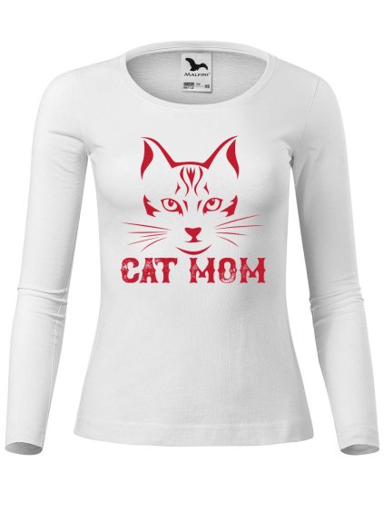 Dámské bavlněné triko Cat mom