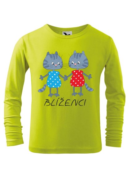Dětské bavlněné triko Zvěrokruh kočky Blíženci