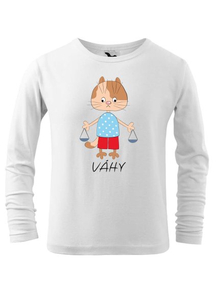 Dětské bavlněné triko Zvěrokruh kočka Váhy