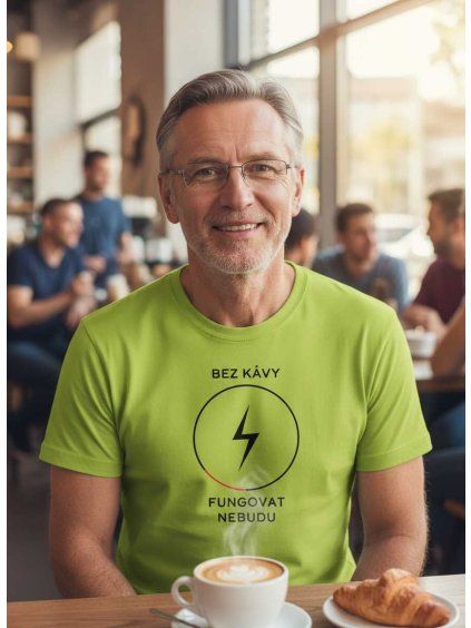 Dobrý triko pánské tričko bez kávy