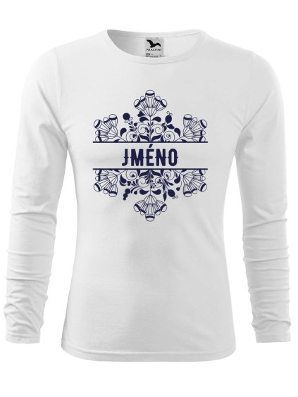 Pánské bavlněné triko Květina jméno (Velikost - všechny NOVÉ 2XL, fit pánské dl. rukáv Army)