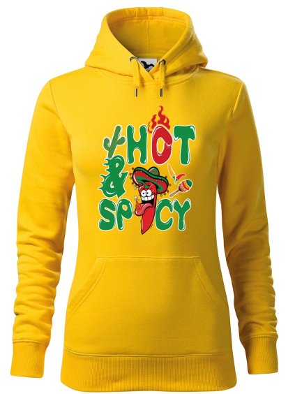 Dámská mikina s potiskem Chilli papričky (Barva mikiny dámské Bílá, Velikost dámské mikiny 2XL)