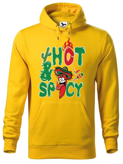 Pánská mikina s potiskem Chilli papričky (Barva mikiny malfini pánské Bílá, Velikost pánské mikiny 2XL)
