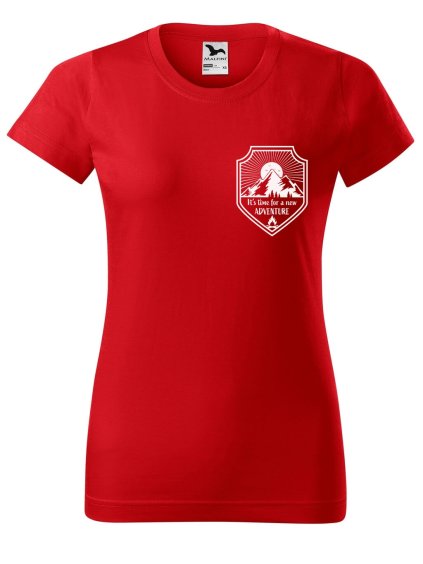 Dámské tričko s potiskem It is time (Barva trička - ženy (NOVÉ) Azurová modrá, Velikost - všechny NOVÉ 2XL)
