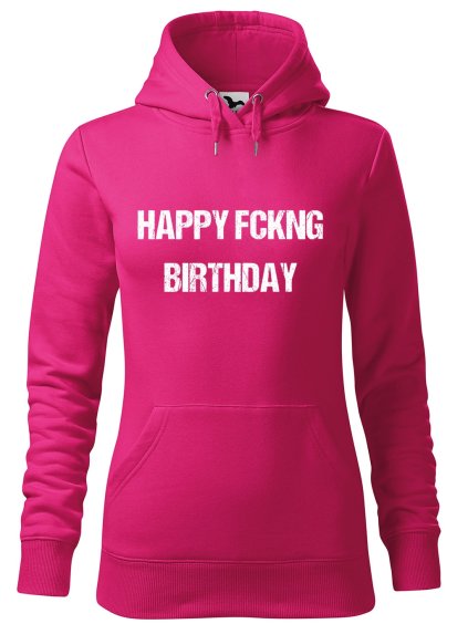 Dámská mikina s potiskem FCKNG (Barva mikiny dámské Bílá, Velikost dámské mikiny 2XL)