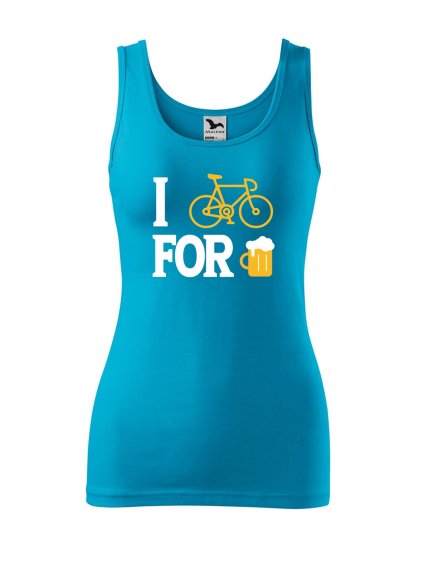 Dámské tílko s potiskem For beer (Velikost 2XL, Ženy vodácká tílka Apple green)