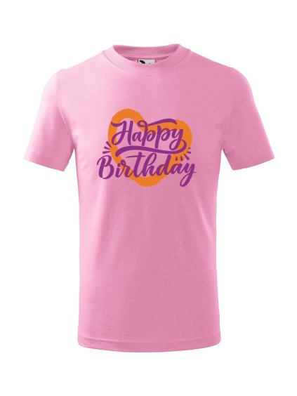 Dětské tričko s potiskem Happy Bitrhday (Barva trička (děti) NOVÉ Apple green, Velikost - všechny NOVÉ 158/12 let)