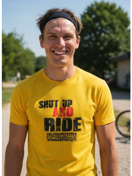 Dobrý triko pánské tričko shut up and ride