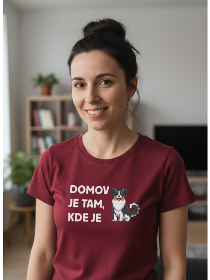 Dobrý triko dámské tričko domov pes