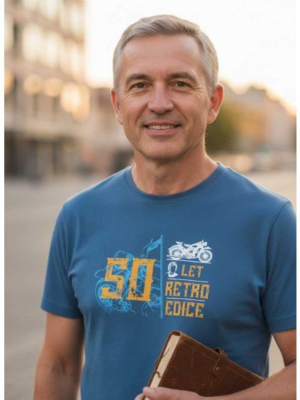 Retro edice motorka pánské tričko