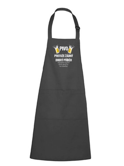 Zástěra s potiskem Pivo dobrý příběh