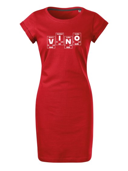 Bavlněné letní šaty Prvky víno (Velikost XL, Šaty freedom Tyrkysová)